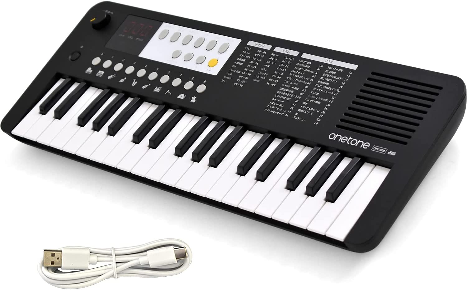 島村楽器 キーボード 電子ピアノ onetone OTK-37M BK 37鍵盤