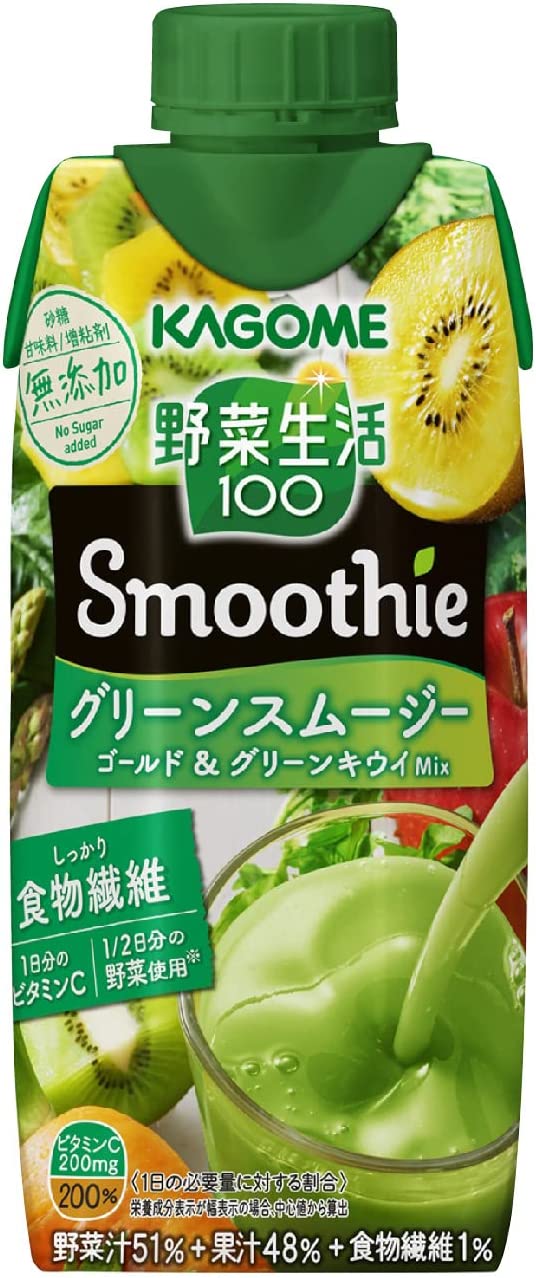 カゴメ(KAGOKE) 野菜生活100 Smoothie グリーンスムージー ゴールド&グリーンキウイMix