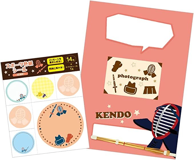 クローズピン(Clothes-Pin) 部活寄せ書き 二つ折り色紙 剣道 SC-12011-SET