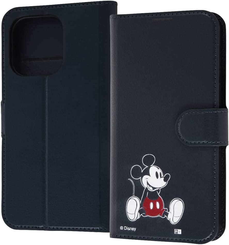 イングレム(ingrem) iPhone 14 Pro 手帳型ケースマグネット ミッキーマウス_sitting IJ-DP37ELC1DN/MK16