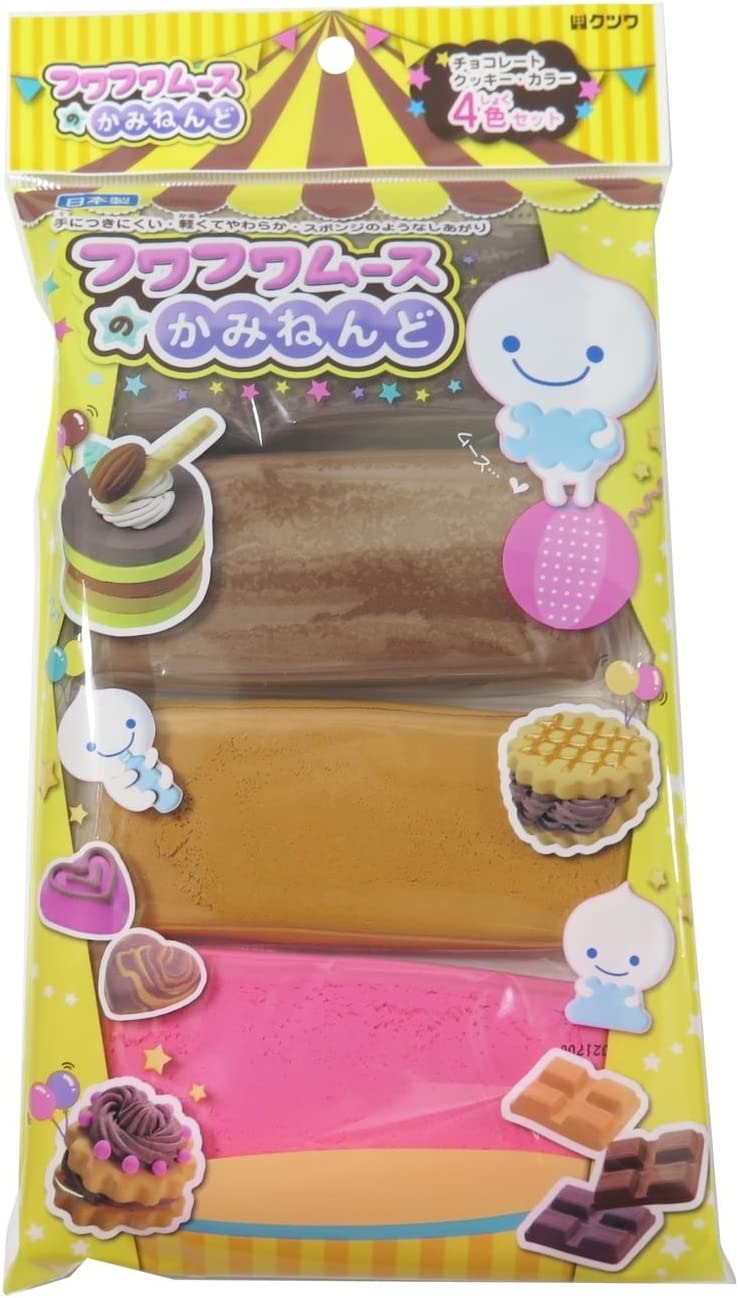 クツワ(KUTSUWA) ムースのかみねんど チョコ4色 PT991