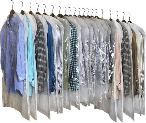 イニコライフ 衣類カバー 通常20枚+ロング10枚 クリアタイプ