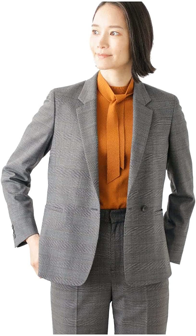 ニューヨーカー(NEWYORKER) TWグレンチェック セミダブル1釦ジャケット