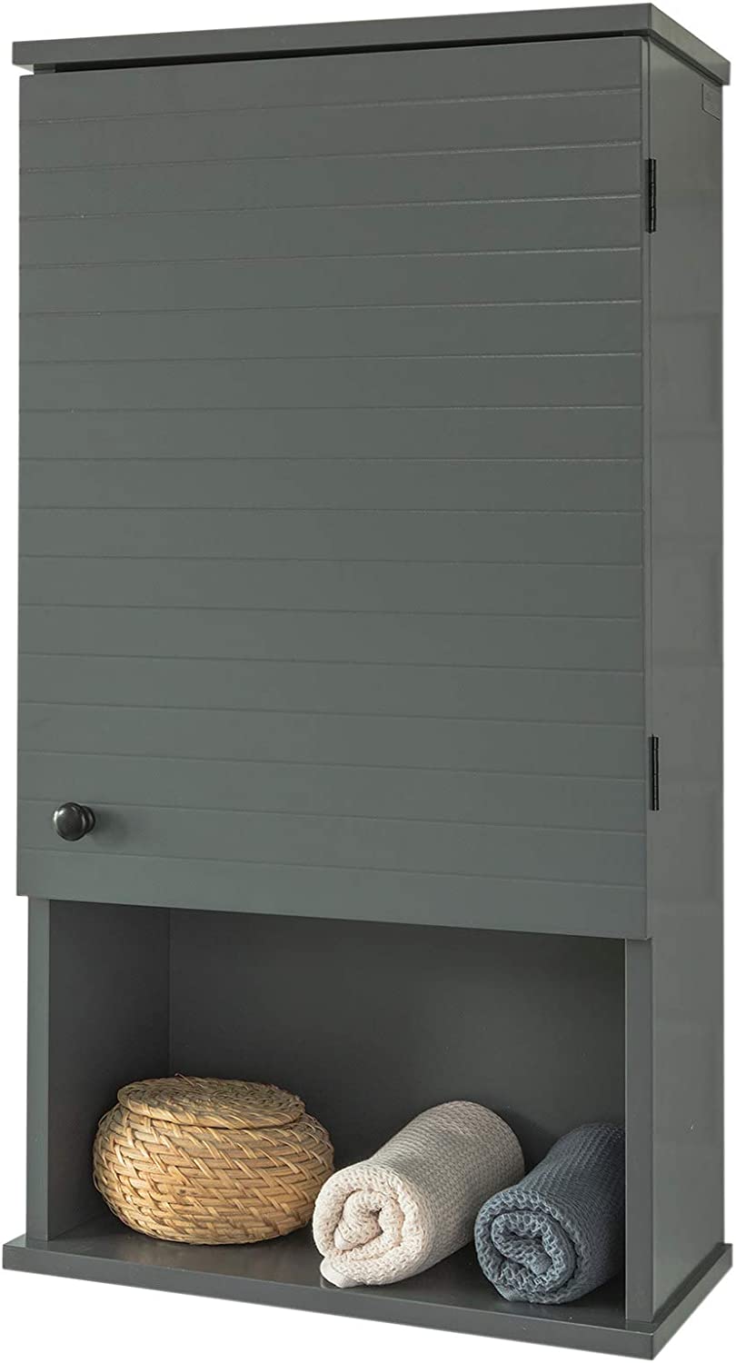 SoBuy トール 壁掛け式トイレ キャビネット BZR25