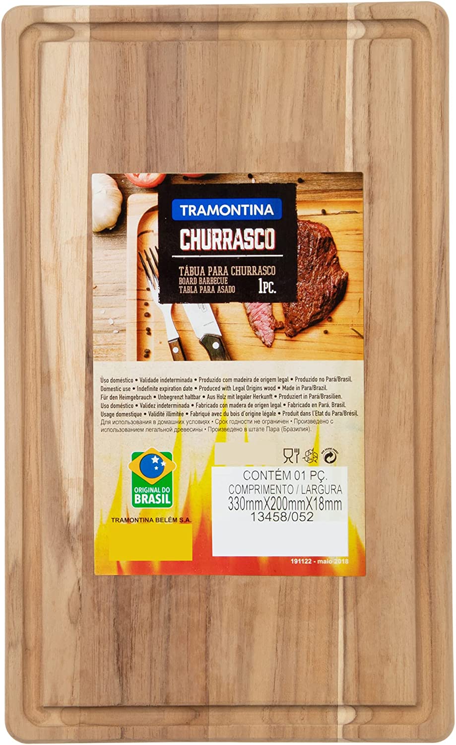 トラモンティーナ(TRAMONTINA) シュラスコエッセンシャル 木製カッティングボード M 13458/052