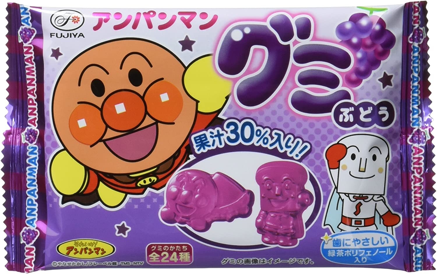 不二家 6粒アンパンマングミ ぶどう