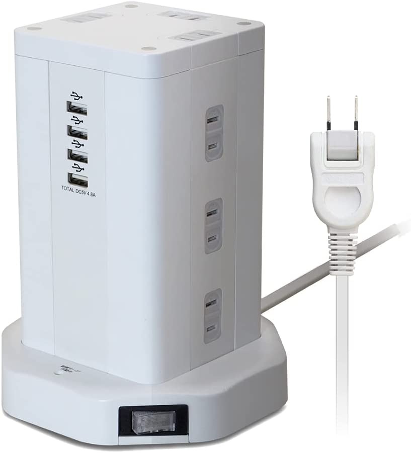 スタイルド(STYLED) USB充電ポート付電源タップ コンセント12口 USB4ポート PTP12U4-48A2 2021