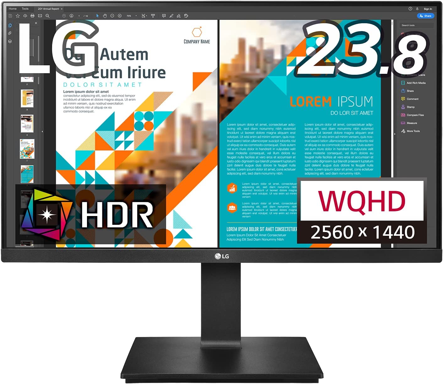 LGエレクトロニクス(LG Electronics) 23.8インチ WQHDモニター 24QP550-B 2021