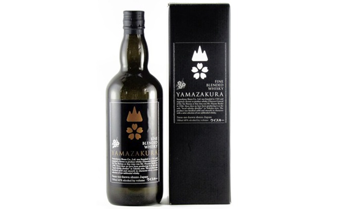 福島県郡山市 笹の川酒造 ブレンデッドウィスキー 山桜 黒ラベル 700ml 10,000円