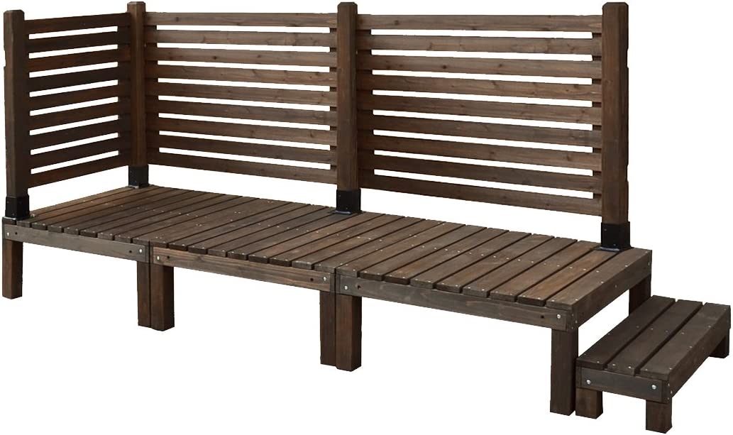 ガーデンガーデン システムサンデッキ ボーダーフェンス付セット SD-9027-BFS72120X2DBR