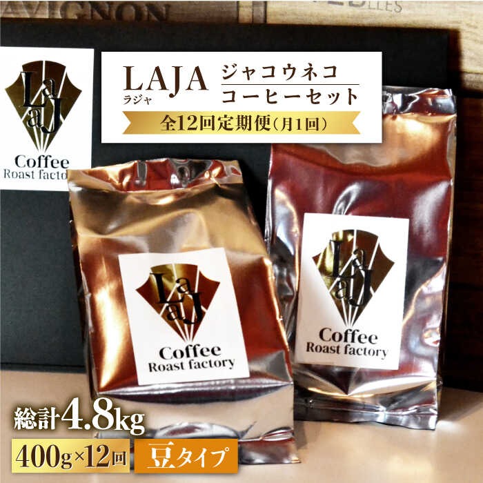 佐賀県吉野ヶ里町 全12回定期便 豆タイプ ジャコウネココーヒー 200g×2 400g 12回合計4.8kg 1,556,000円