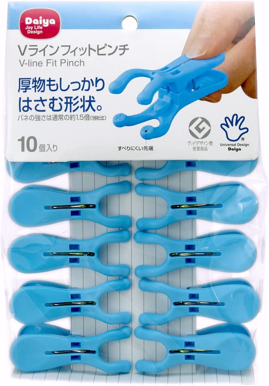 ダイヤコーポレーション 洗濯ばさみ Vラインフィットピンチ 10個入