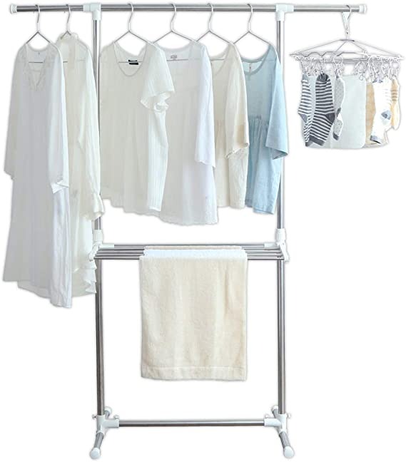 アイリスオーヤマ(IRIS OHYAMA) 簡単組立ステンレス室内物干し H-78SHN