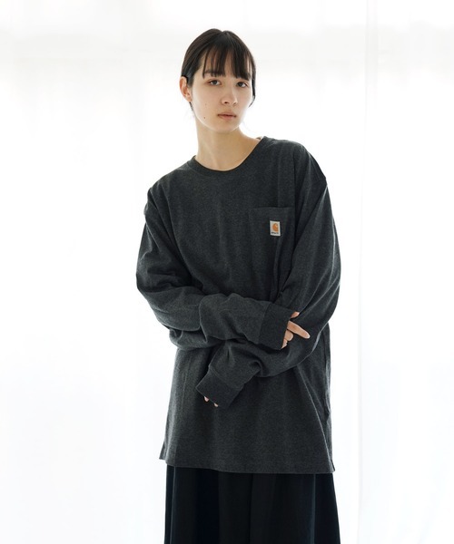 カーハート(Carhartt) ポケット付きクルーネックロンT