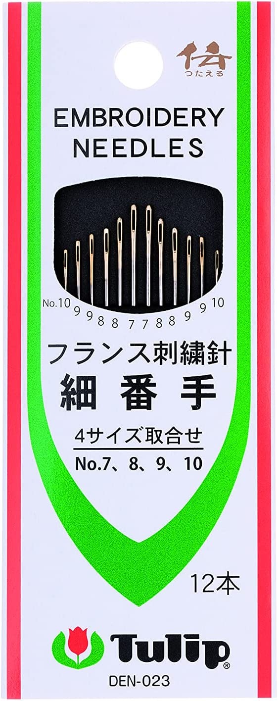チューリップ(Tulip) 伝 フランス刺繍針 細番手4サイズ取合せ DEN-023