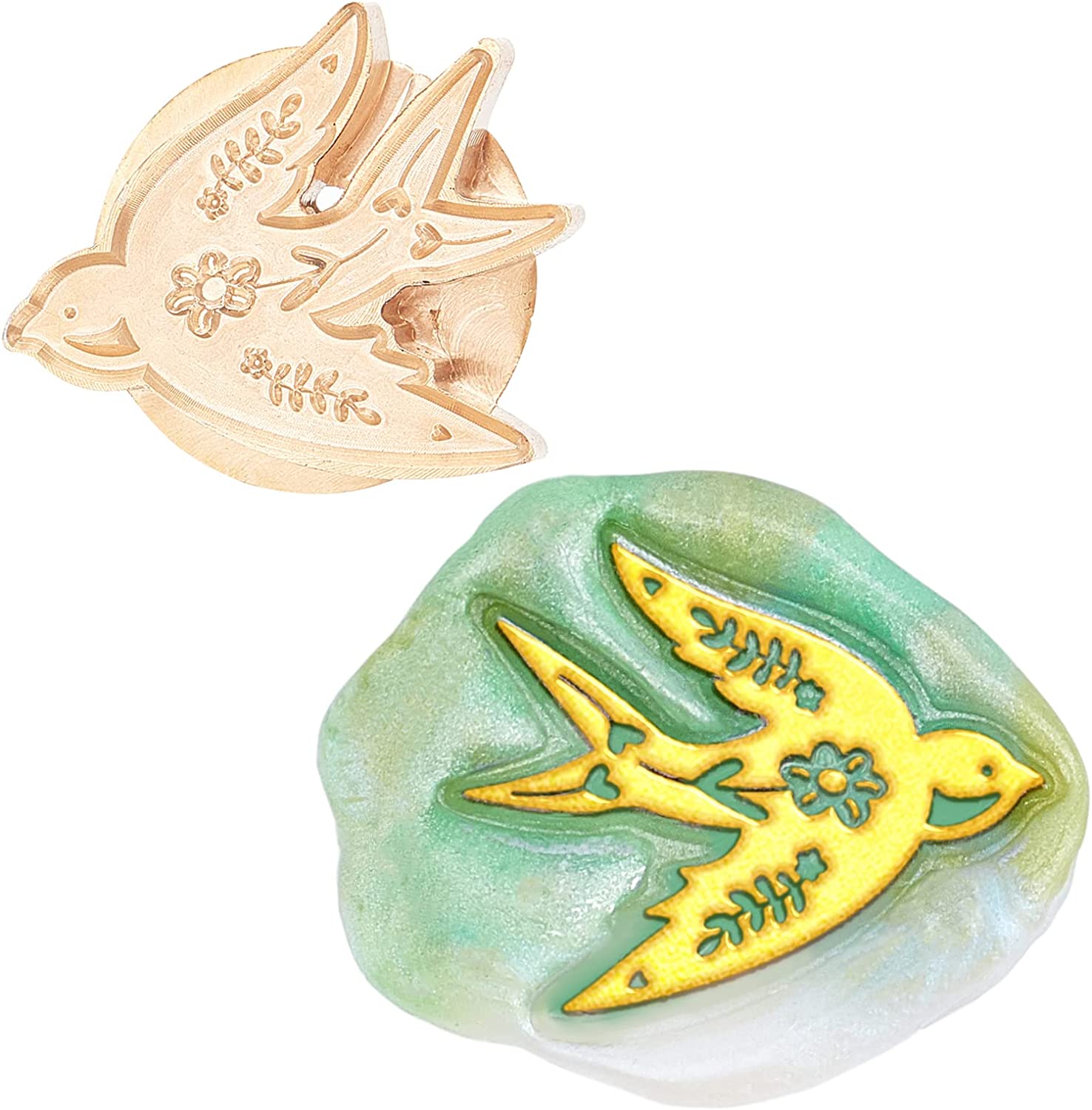 CRASPIRE シーリングスタンプ 鳥 AJEW-WH0193-002