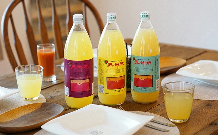 岩手県奥州市 江刺りんごジュース 三姉妹 ストレート果汁100% 8,000円