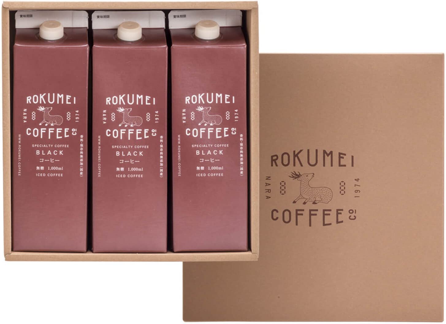 ロクメイコーヒー(ROKUMEI COFFEE) ギフト アイスコーヒー リキッド 無糖 3本セット