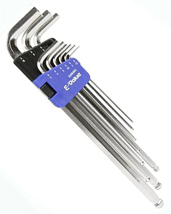 イーバリュー(E-Value) ボールポイント六角棒レンチセット9本組 ロングタイプ EL ELBW09EL