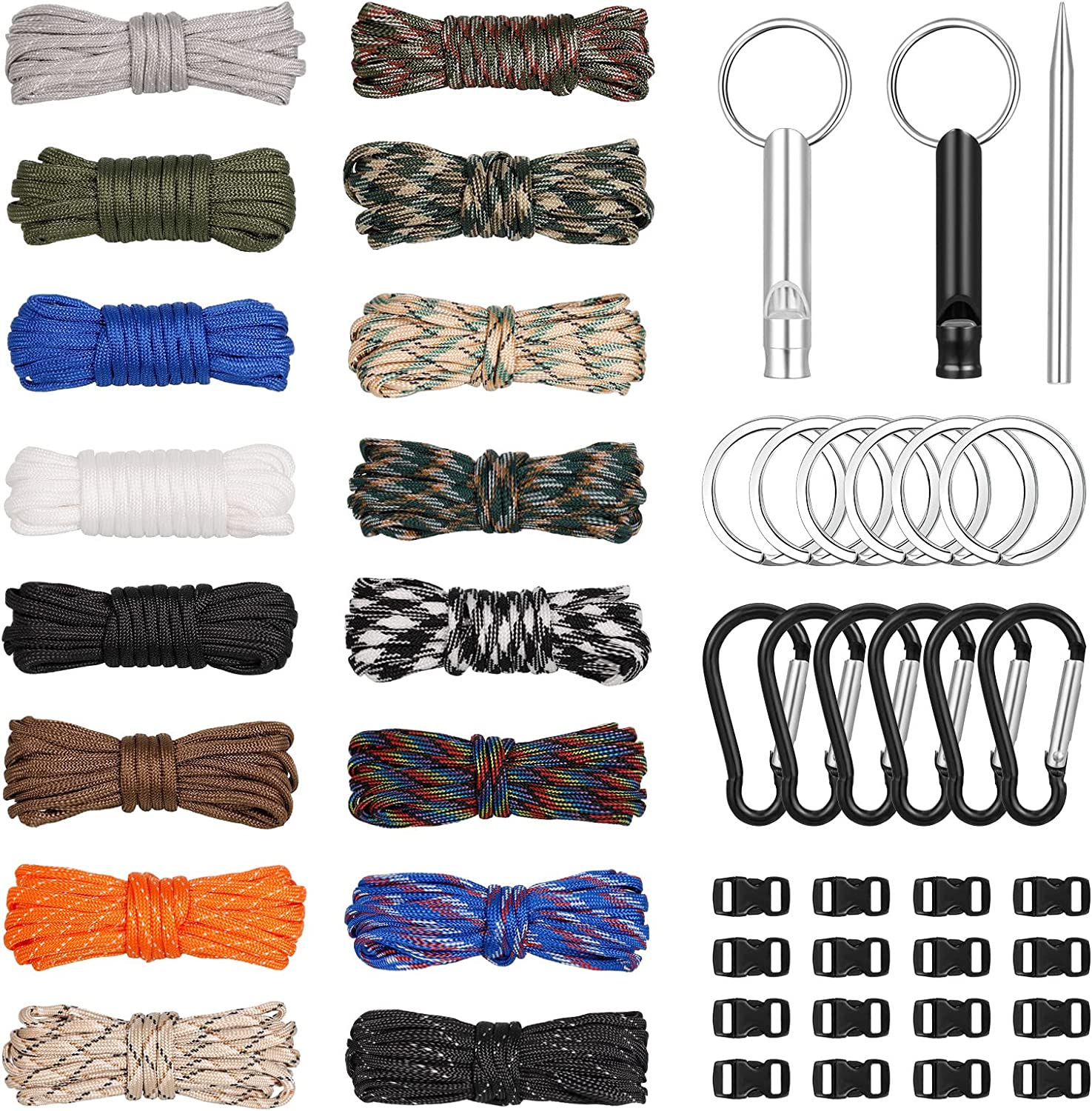 Saitrewed パラコード 16色セット 4mm 3m