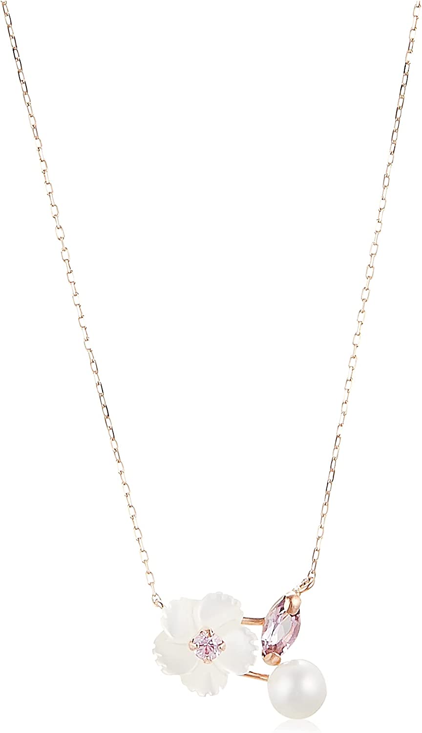 ブルーム(BLOOM) ネックレス 9月誕生花 K10 ピンクゴールド ナデシコ