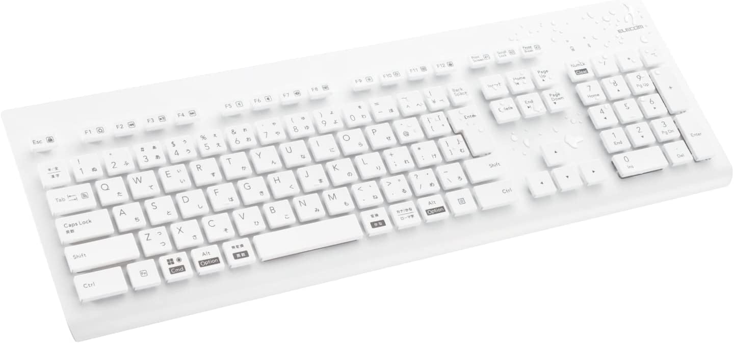 エレコム(ELECOM) 洗える 抗菌 Bluetoothキーボード TK-WS03BMK