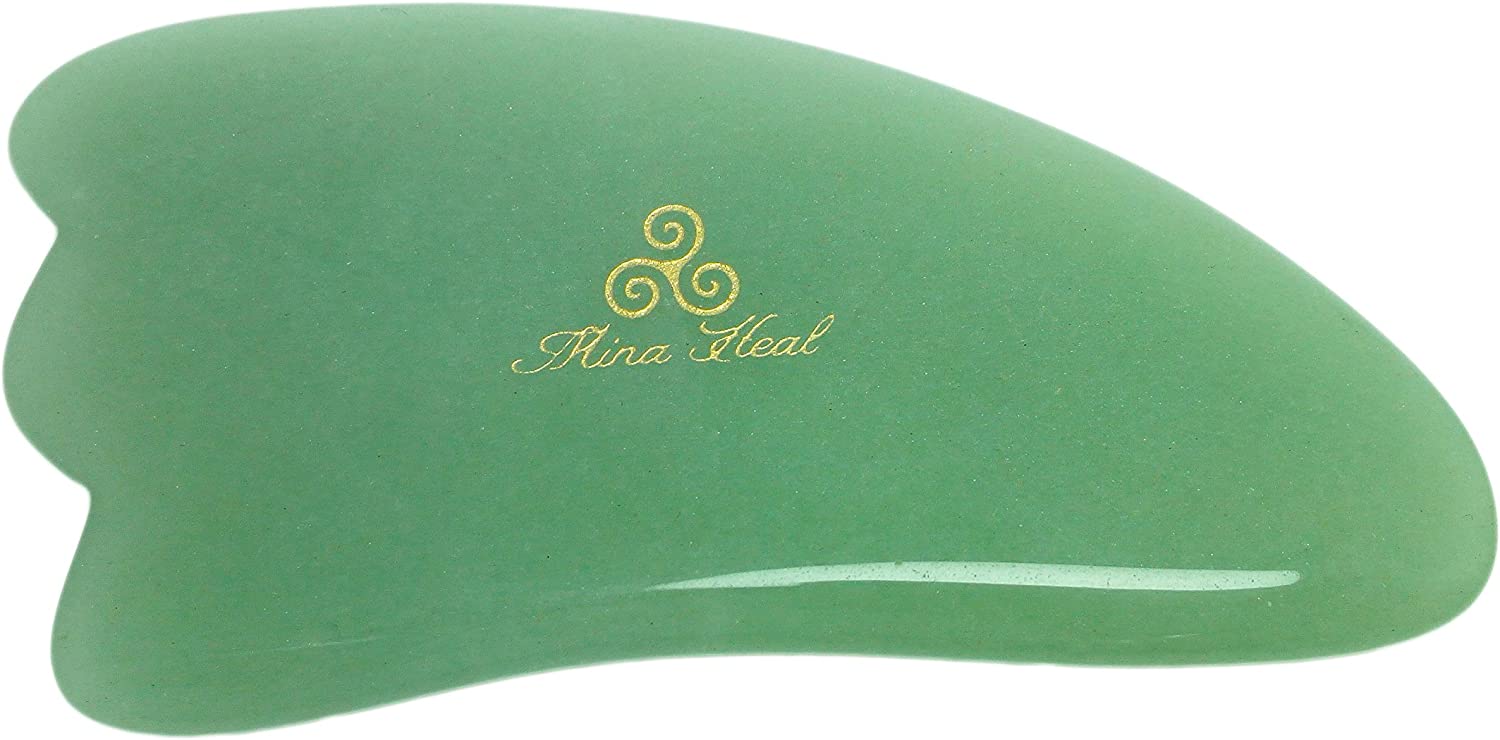 Mina Heal カッサプレート天然石 フェイスマッサージャー グリーンジェイド製