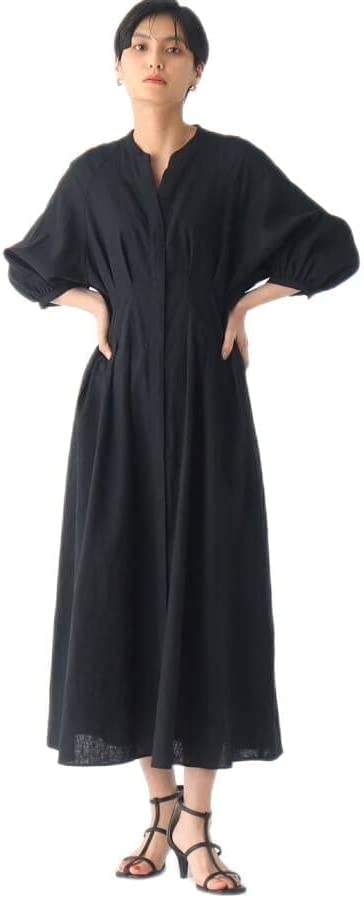 オペークドットクリップ(OPAQUE.CLIP) 2way 麻レーヨンタックワンピース