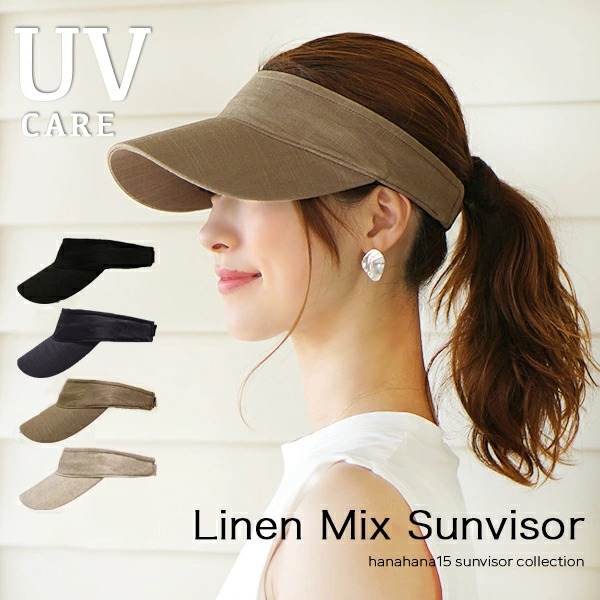 はなはないちご(hanahana 15) Linen Mix Sunvisor