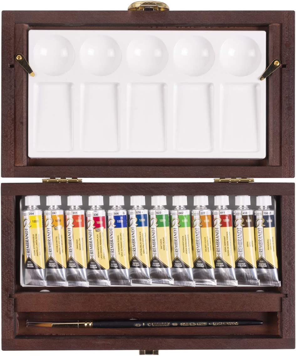 ターレンス(Talens) レンブラント透明水彩絵具10ml トラディショナルボックス12色セット