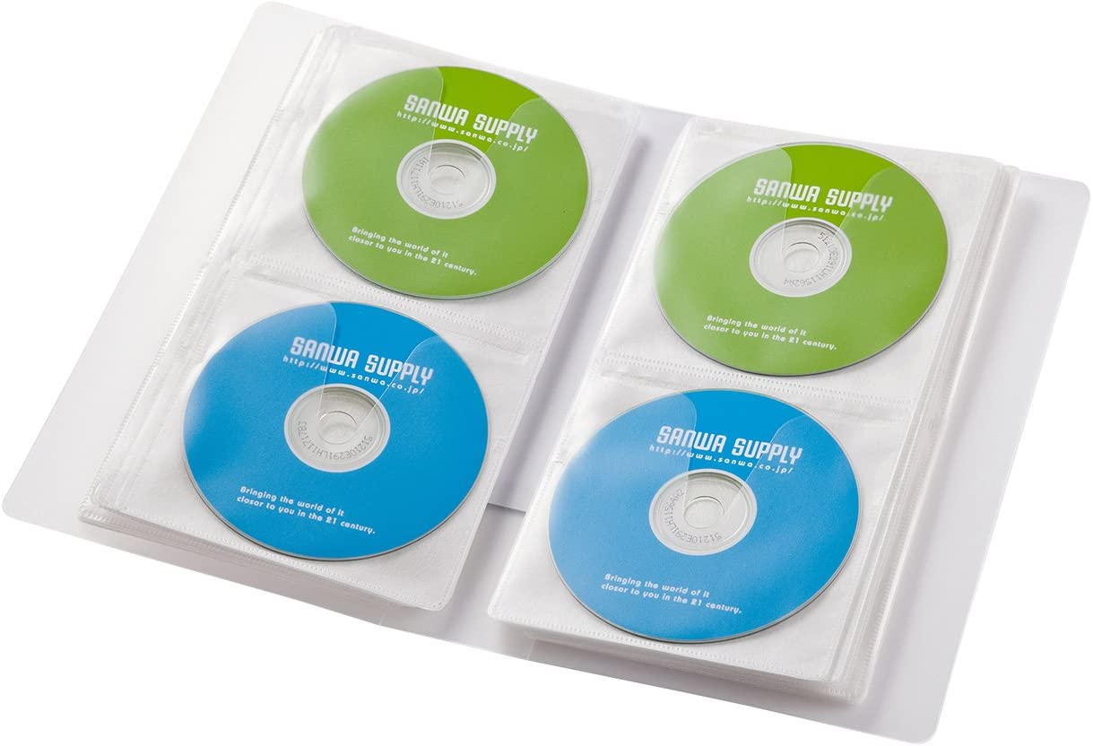 サンワサプライ(SANWA SUPPLY) ブルーレイディスク対応ファイルケース 64枚収納 FCD-FLBD64C