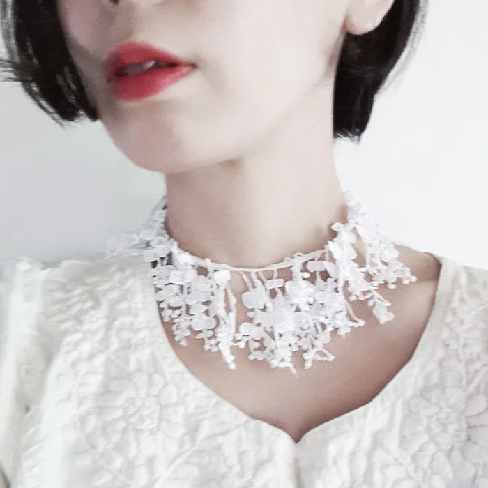 つばきやCRAFTS 草木レースのチョーカー