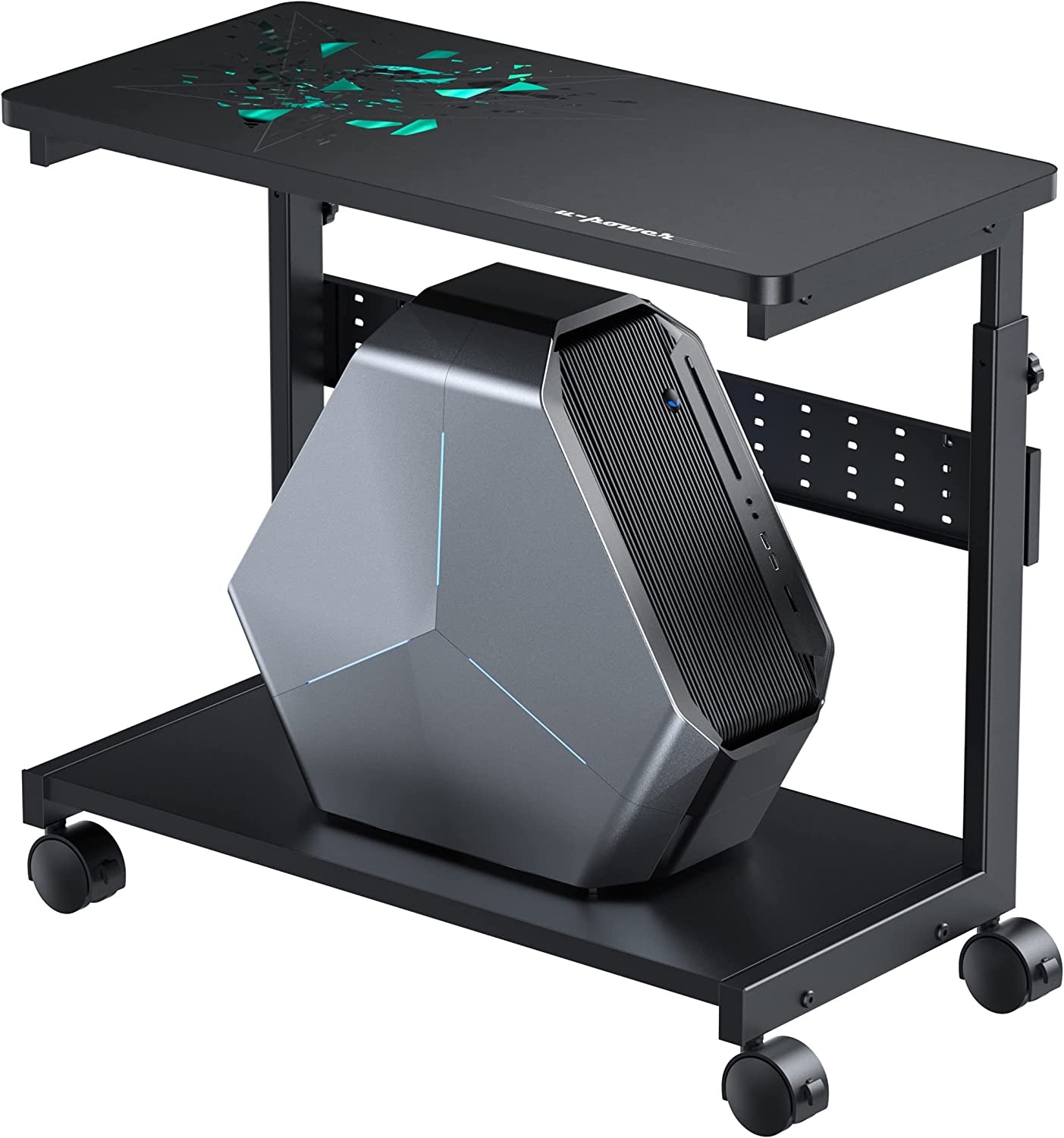 U-POWER 昇降式 PCワゴン ブラック X-1