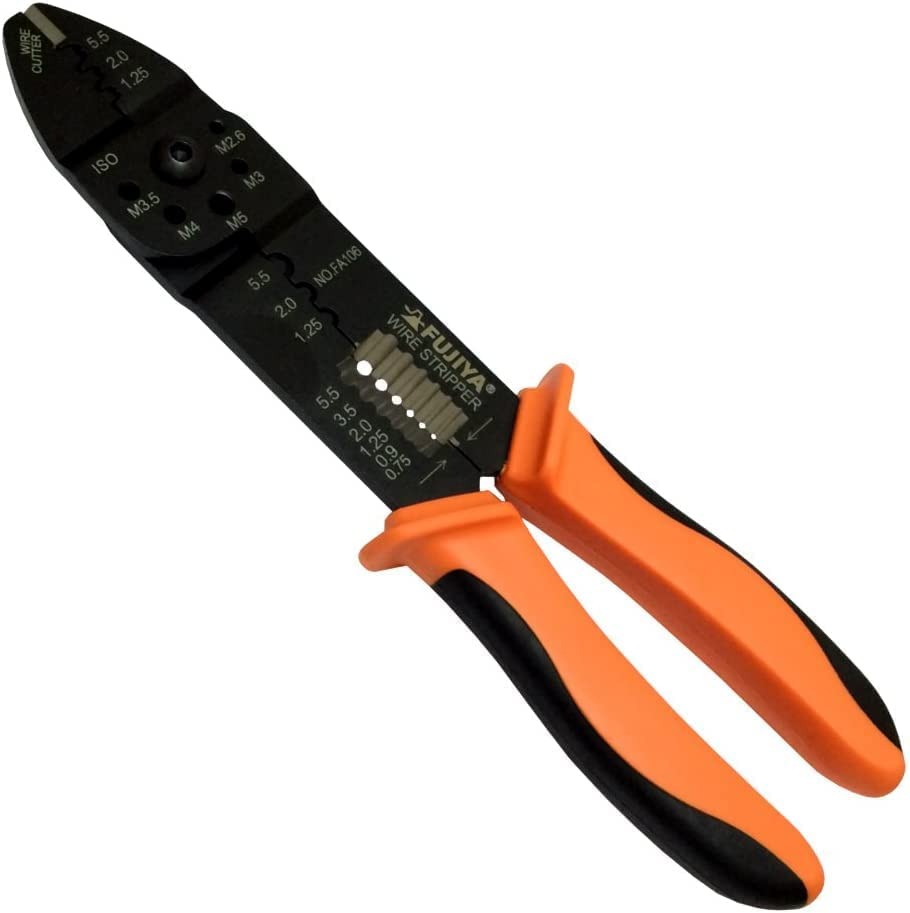 フジ矢(FUJIYA) 万能電工ペンチ ファストン端子・裸圧着端子両用 FA106