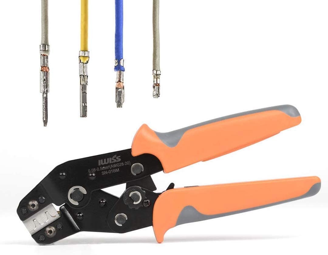 アイウィス(IWISS) 精密同時圧着ペンチ 0.08-0.5MM2極小端子対応 SN-01BM