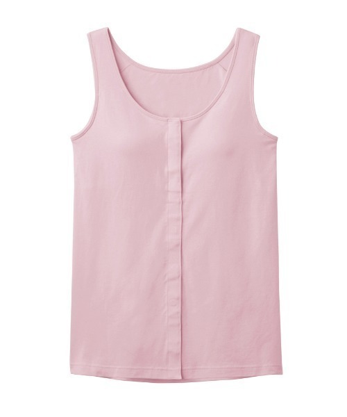 グンゼ(GUNZE) SELFEAR 前開き タンクトップ パッド付