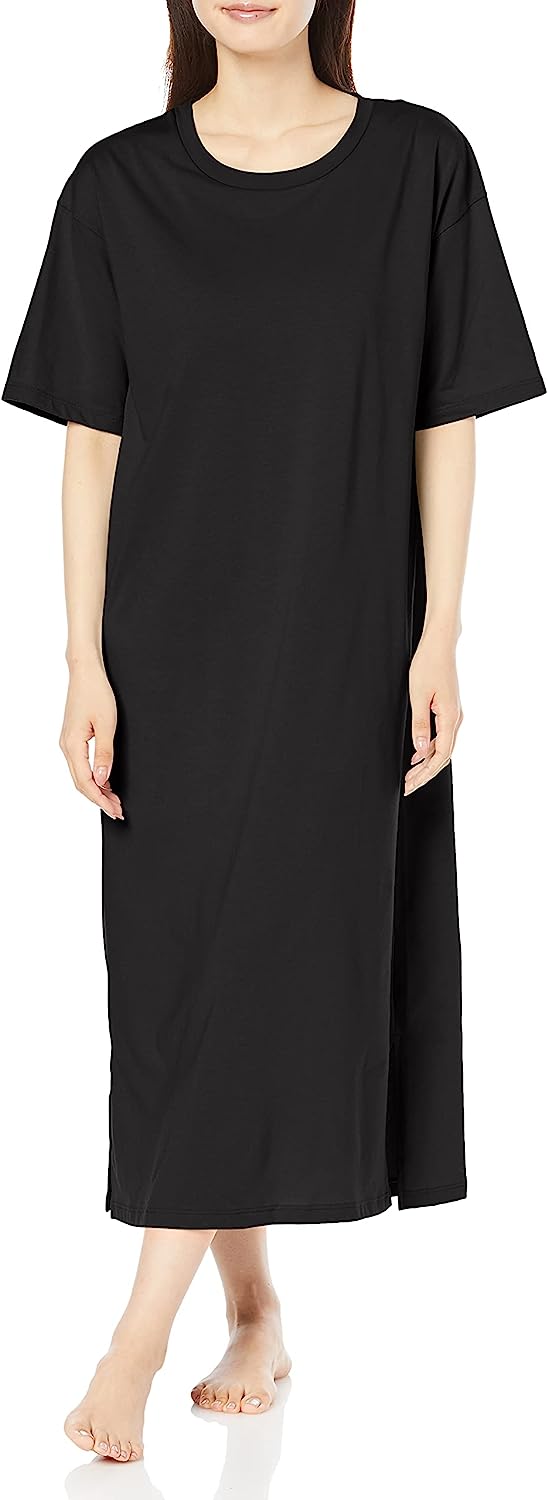 ベルメゾン(BELLE MAISON) さっと乾く綿混くつろぎ カップ付きワンピース