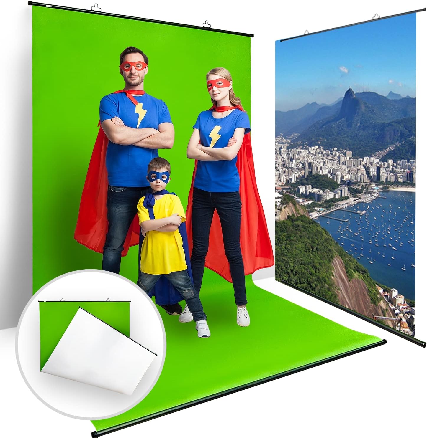 eモンズ(e-monz) クロマキー リバーシブルスクリーン