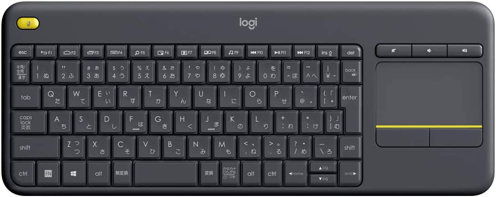 ロジクール(Logicool) ワイヤレスタッチキーボード K400PBK