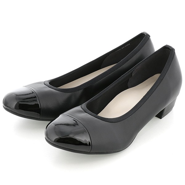 ヴェリココ(velikoko) ゆったり幅 ソフト 切替デザインパンプス
