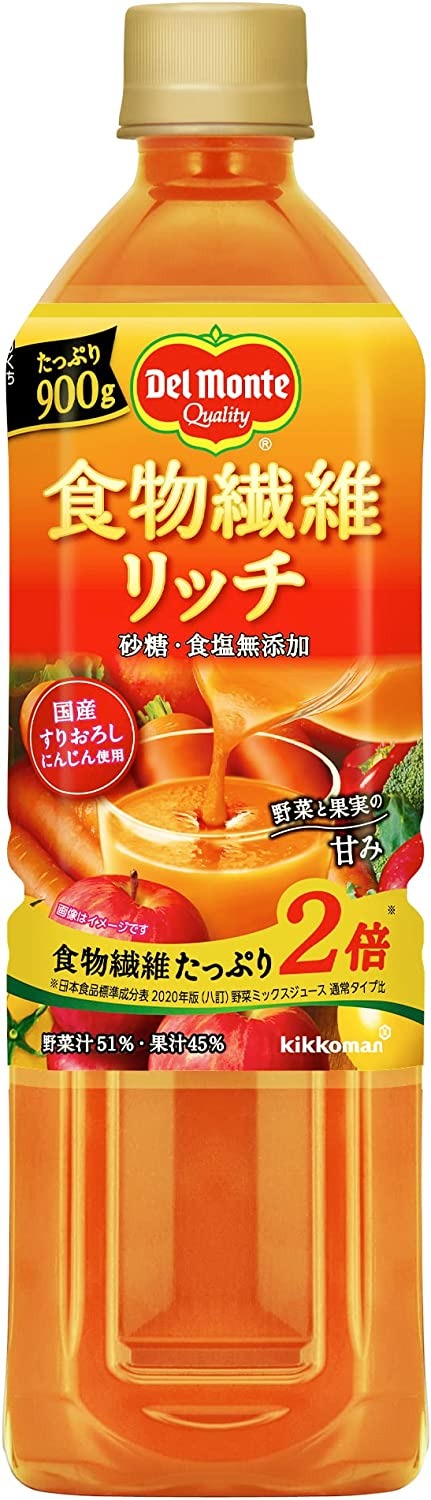 キッコーマン(kikkoman) デルモンテ 食物繊維リッチ 野菜果実飲料