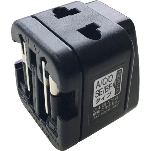 カシムラ 海外用2口変換プラグA/C/O/SE/BFタイプ電圧ランプ付き WP-91M