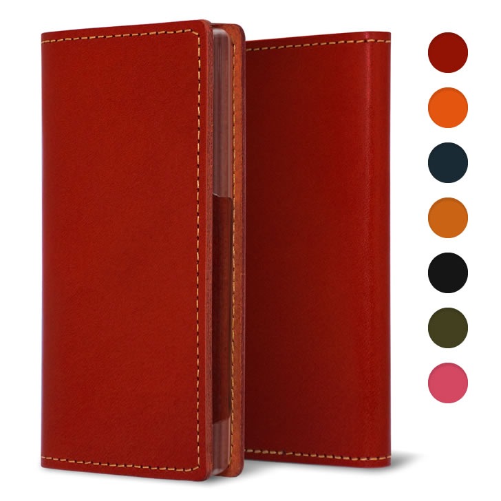 KEITAIJIMAN 栃木レザー 多機種対応 本革 手帳型 スマホケース ヌメ革アニリン仕上げ EXC2HN60A