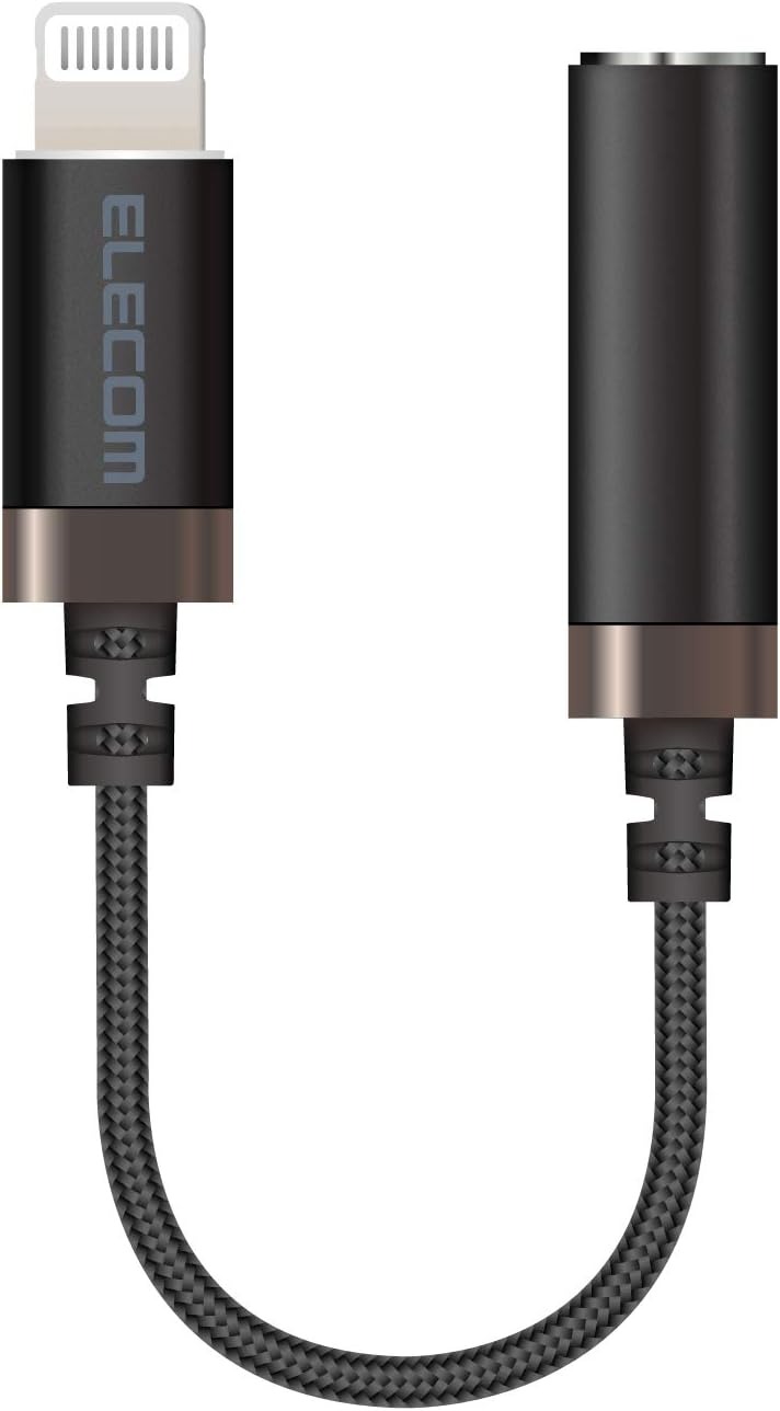 エレコム(ELECOM) Lightning 3.5mmステレオミニジャック変換ケーブル MPA-L35S01BK 2019