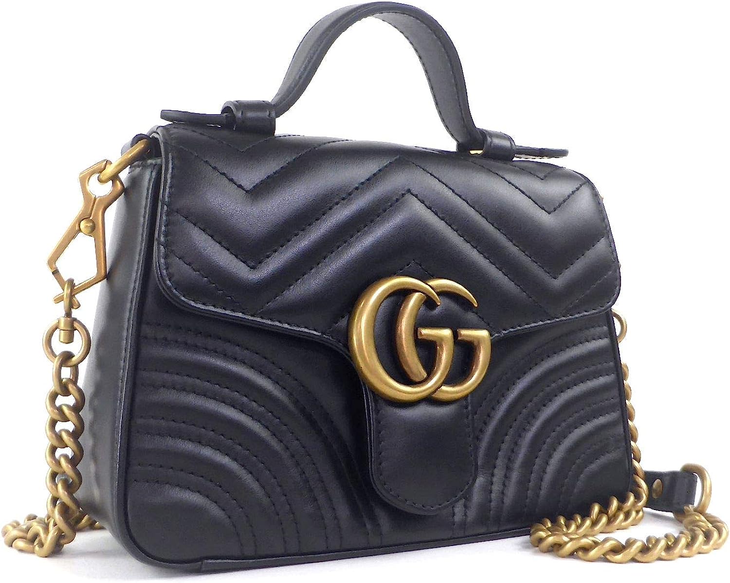 グッチ(GUCCI) GGマーモント ミニ トップハンドルバッグ
