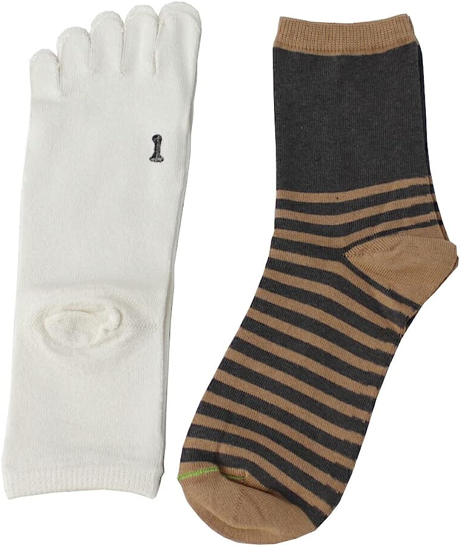 メリヤクー(meri ja kuu) 冷えとりソックス 2足SETコットンボーダー