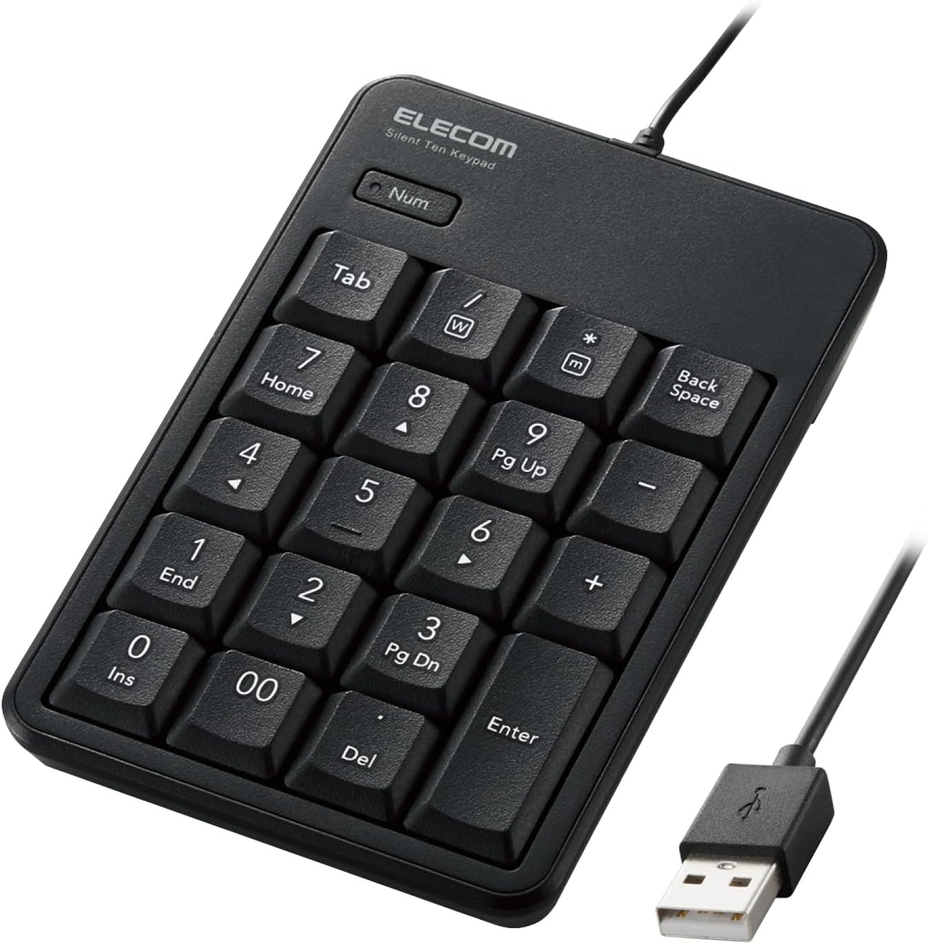 エレコム(ELECOM) 有線静音テンキーパッド TK-TCM021SKBK 2021