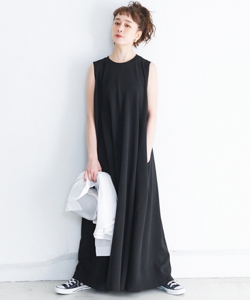 コカ(coca) エンボスノースリーブマキシワンピ