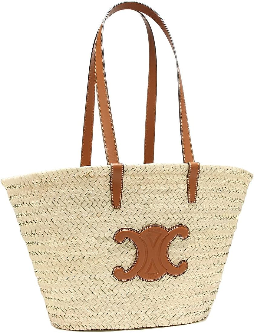 セリーヌ(CELINE) ミディアム トリオンフ CELINE クラシック パニエ ラフィア&カーフスキン