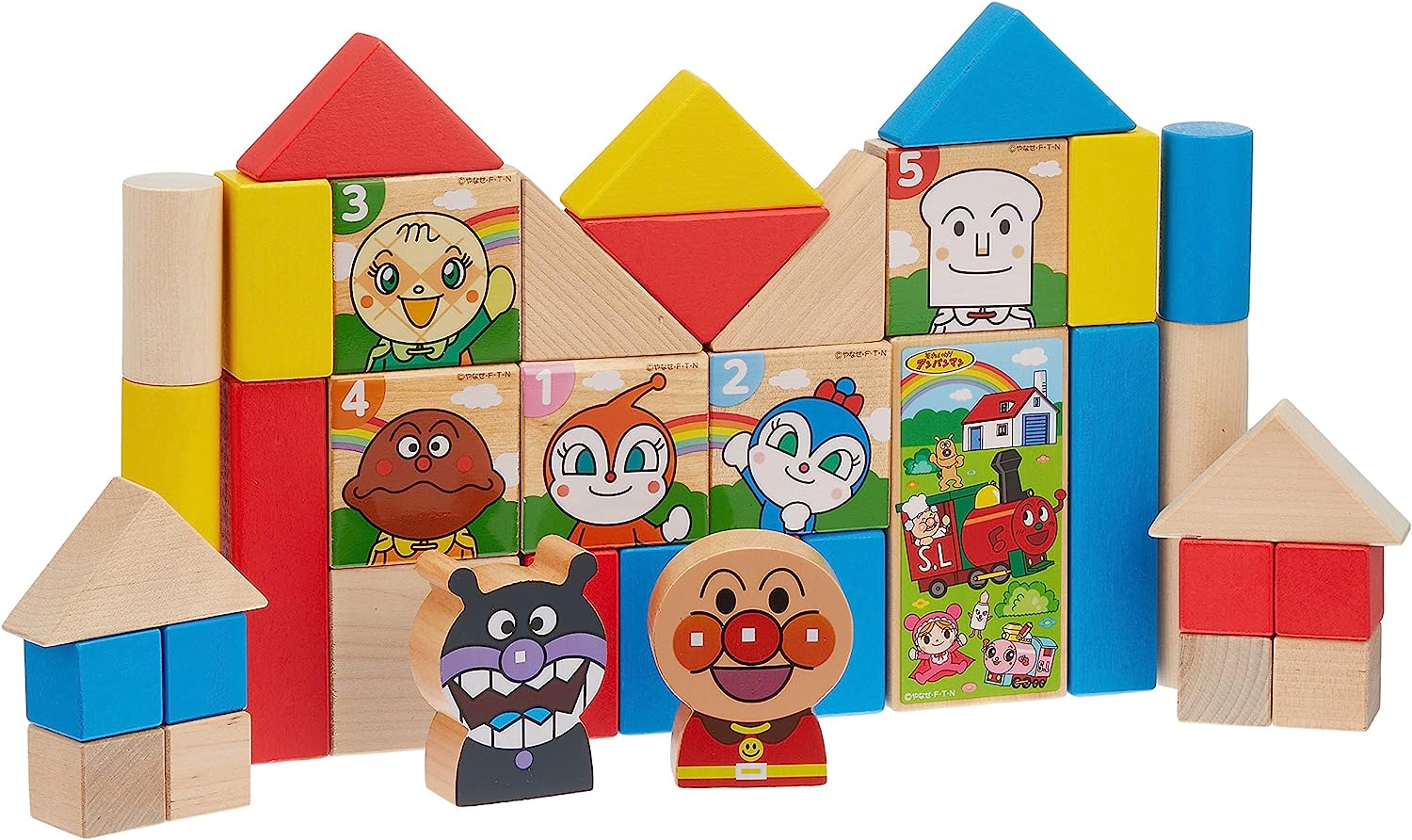 アガツマ(AGATSUMA) アンパンマン 天才脳 筒入りつみ木 4971404316133